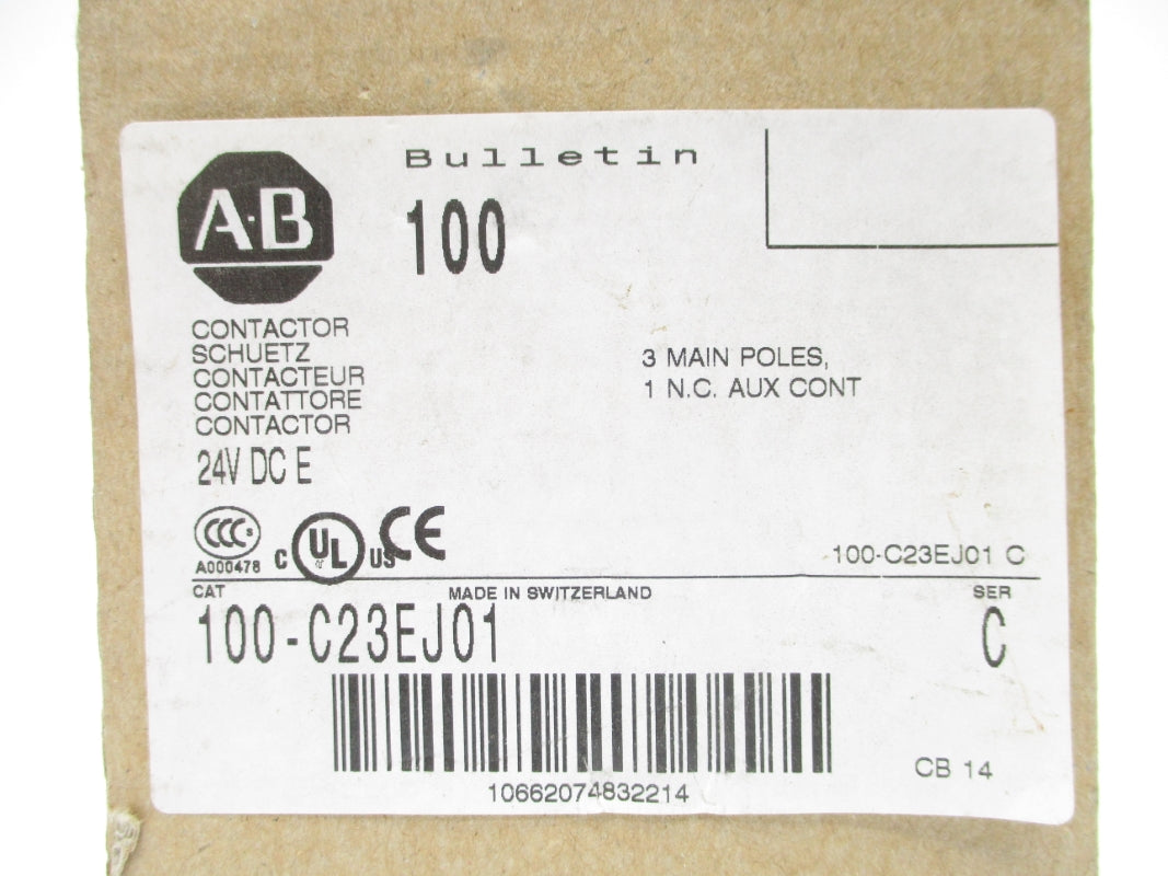 ALLEN BRADLEY 100-C23EJ01 SER. C 24VDC 23A (BR/WH) NSMP