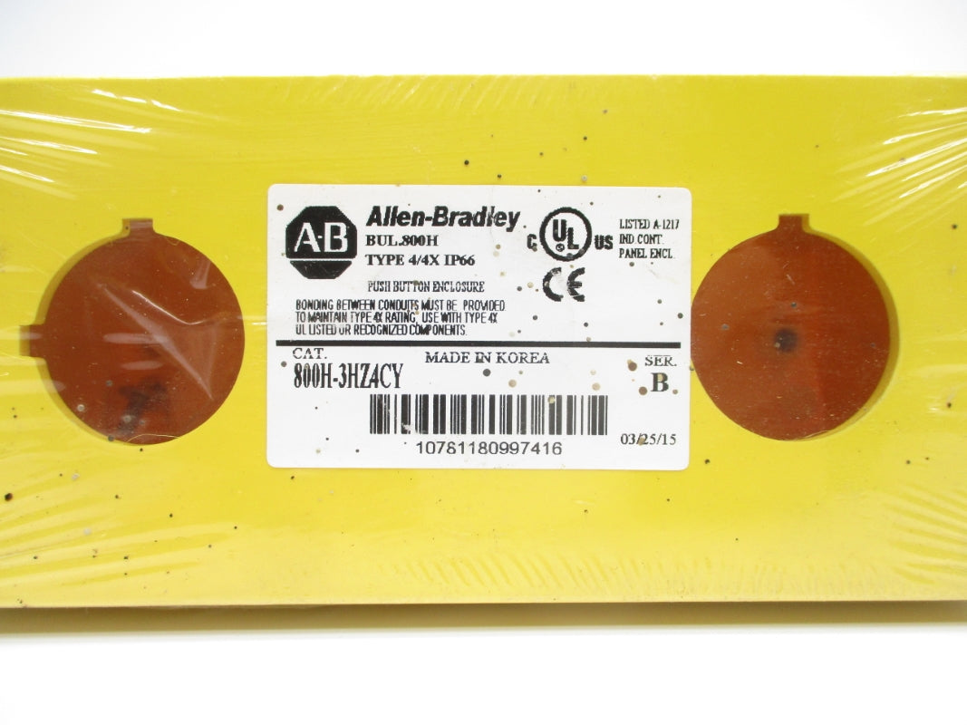 ALLEN BRADLEY 800H-3HZ4CY SER. B NSMP