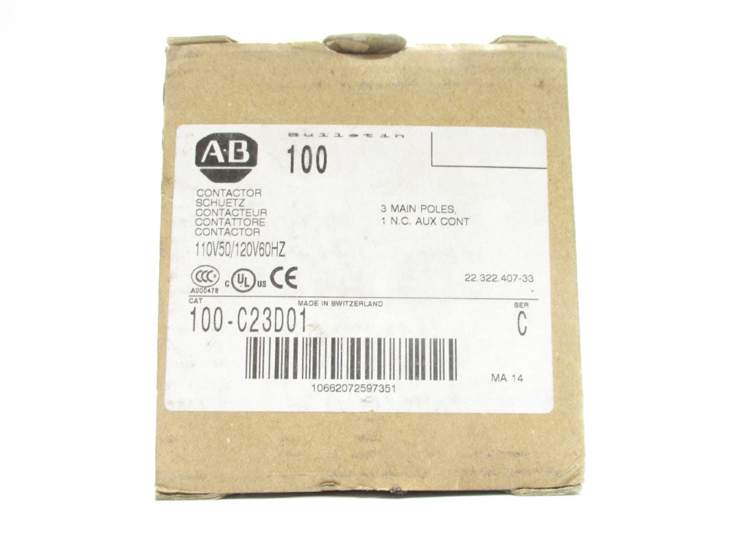 ALLEN BRADLEY 100-C23D01 SER. C 110/120V 23A (BR/WH) NSMP