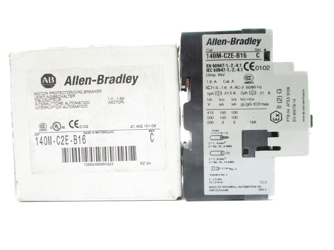 ALLEN BRADLEY 140M-C2E-B16 SER. C 1.0-1.6A 690V (AS PICTURED) NSMP