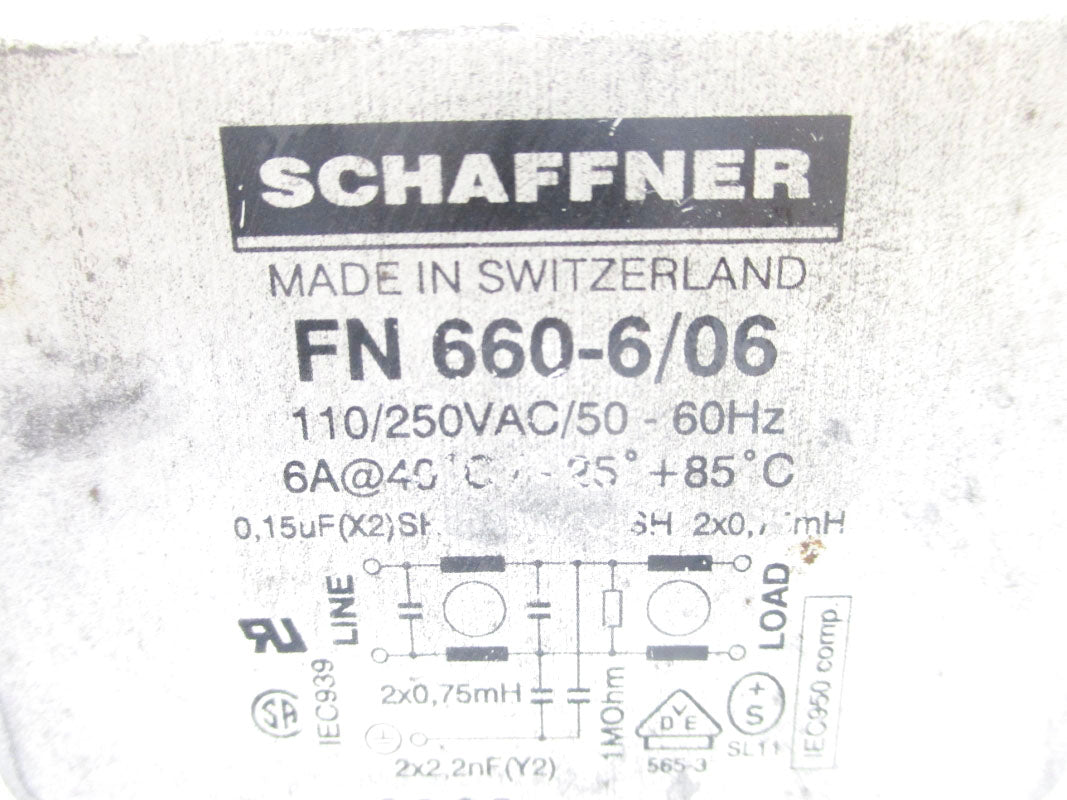 SCHAFFNER FN660-6/06 110/250VAC 6A UNMP