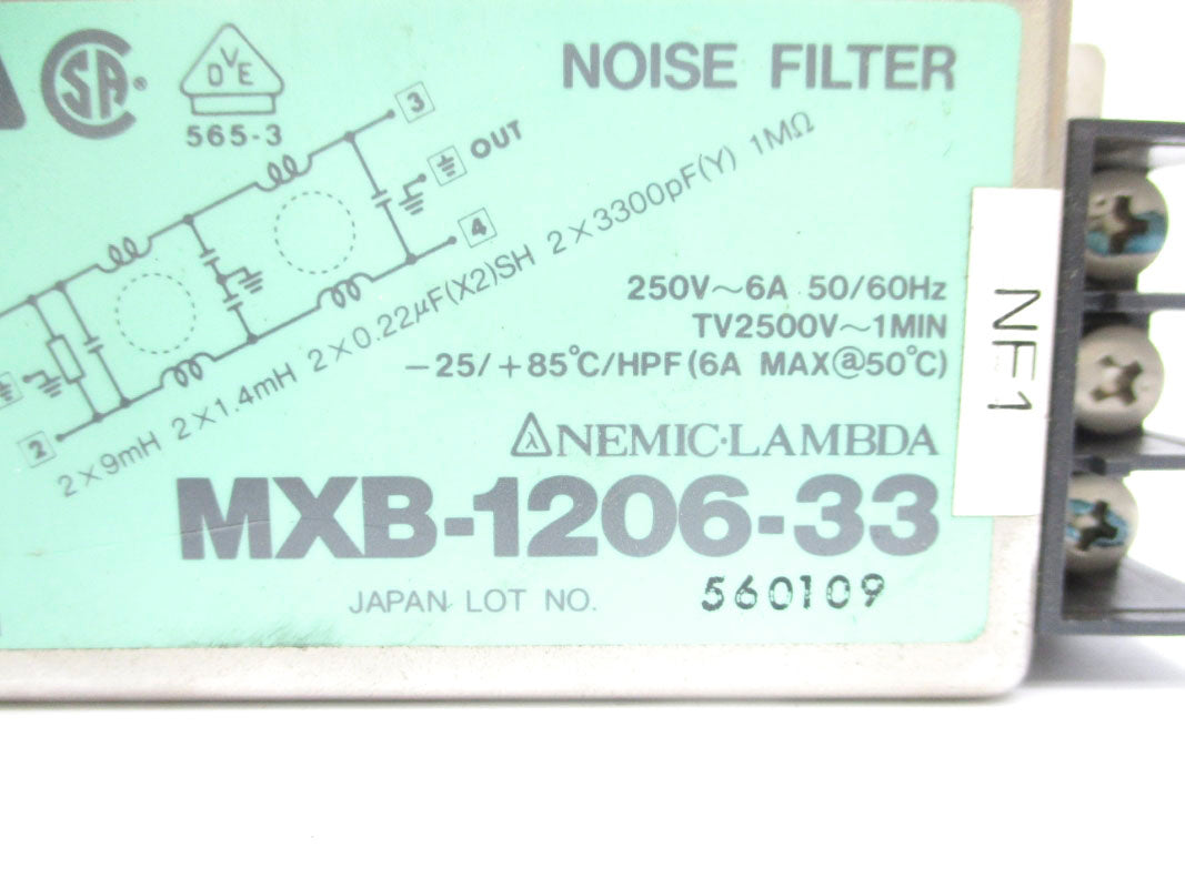 NEMIC-LAMBDA MXB-1206-33 250V 6A UNMP
