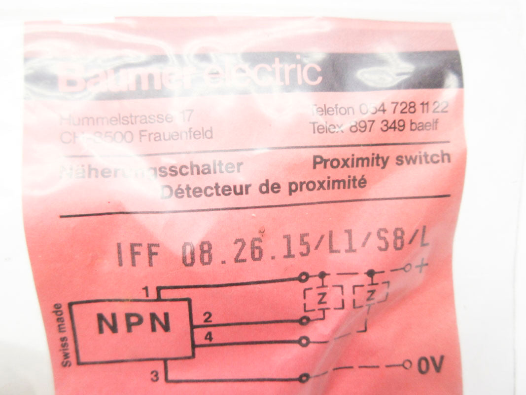 BAUMER IFF08.26.15/L1/S8/L NSMP
