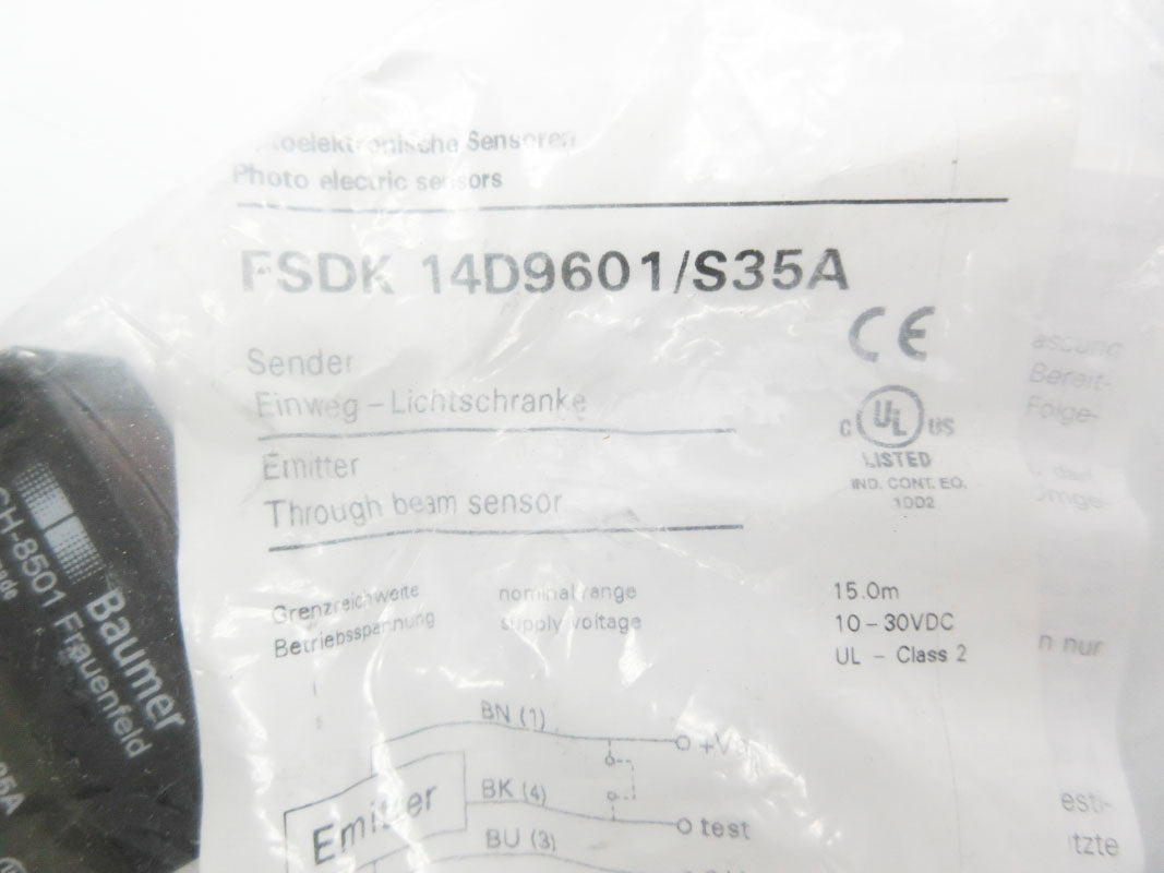 BAUMER FSDK14D9601/S35A 10-30VDC NSMP