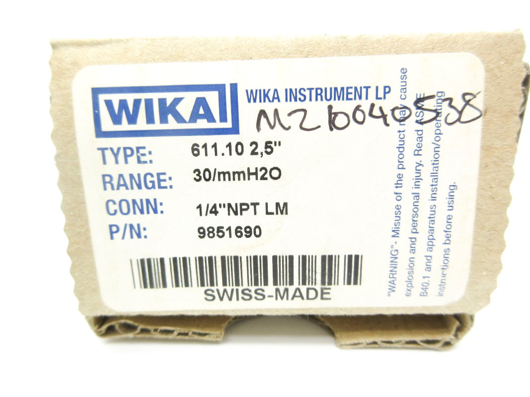 WIKA 9851690 30/MMH2O NSMP