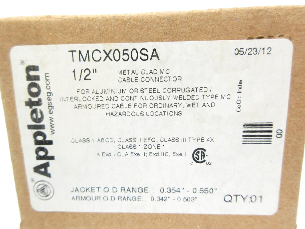 APPLETON TMCX050SA 1/2" NSMP