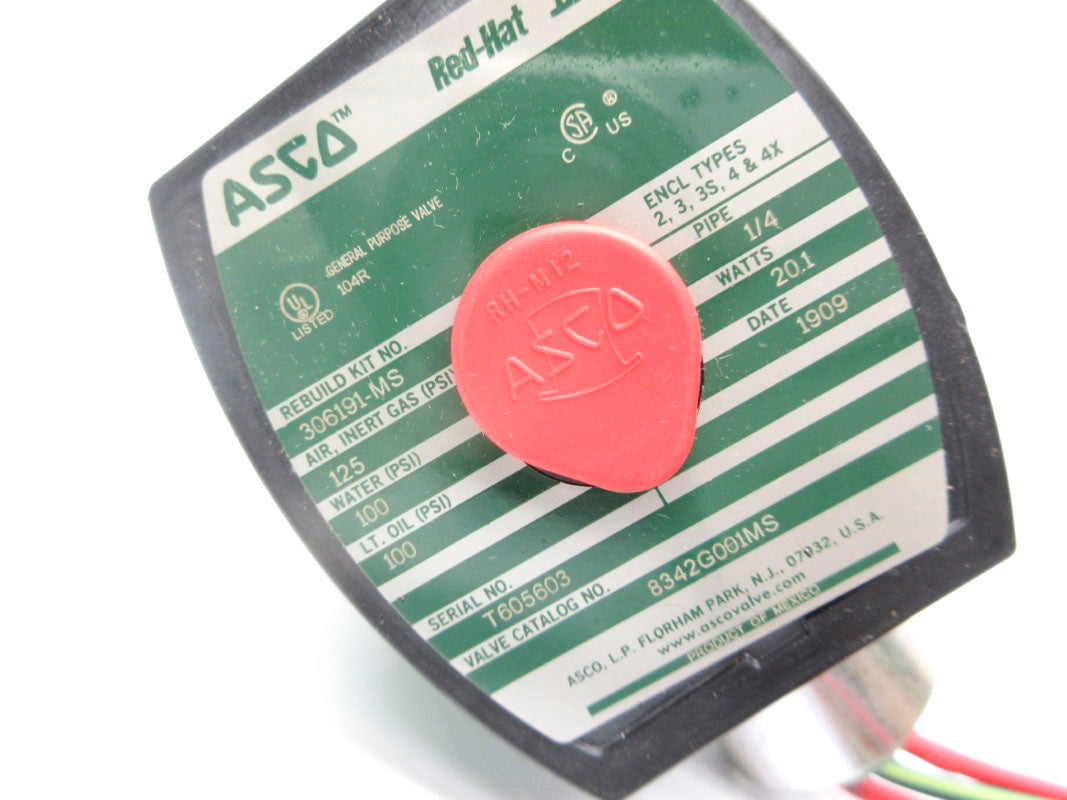 ASCO 8342G001MS 120V 100PSI 1/4" NSNP