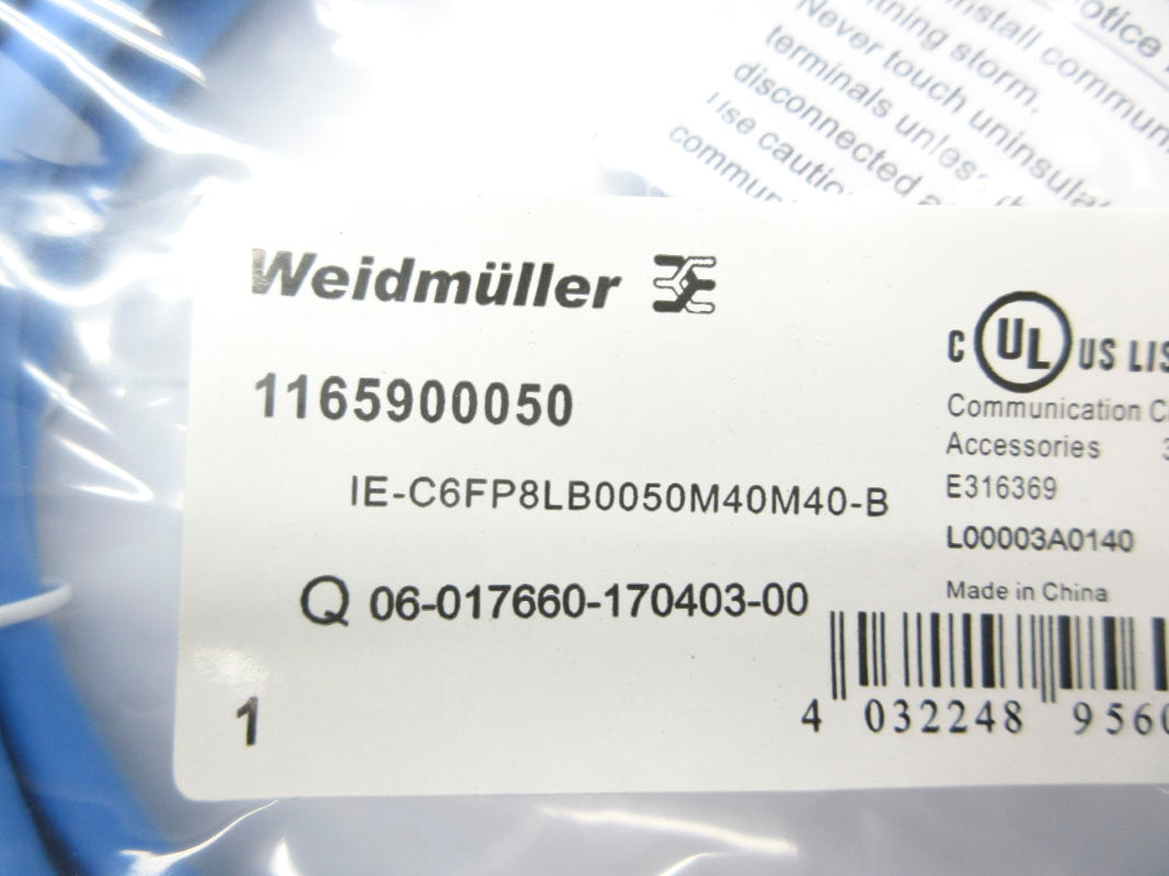 WEIDMULLER 1165900050 IE-C6FP8LB0050M40M40-B NSMP