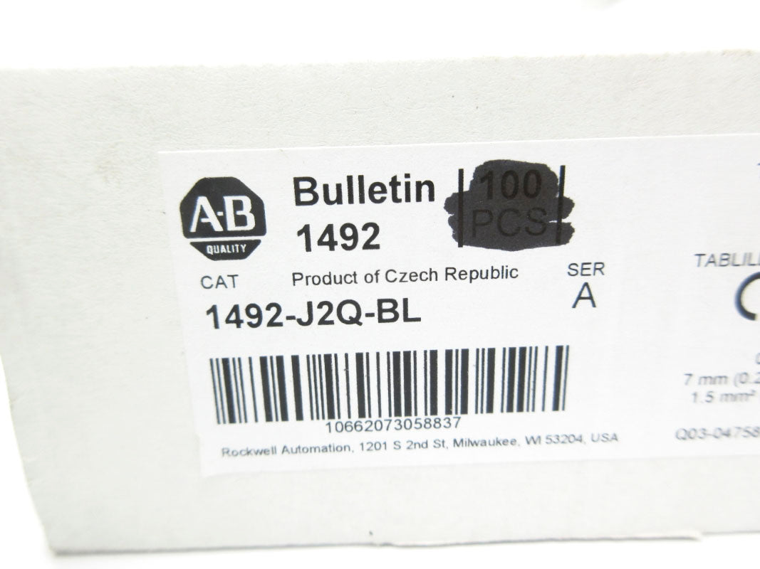ALLEN BRADLEY 1492-J2Q-BL SER. A 300V NSNP