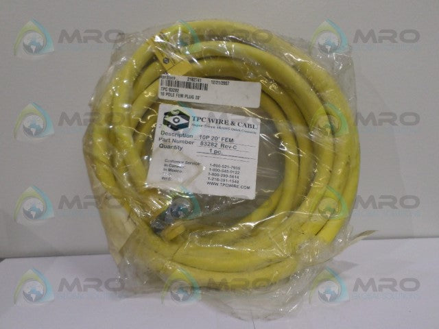 TPC WIRE & CABLE 83282 FEMALE CABLE *NEW NO BOX*