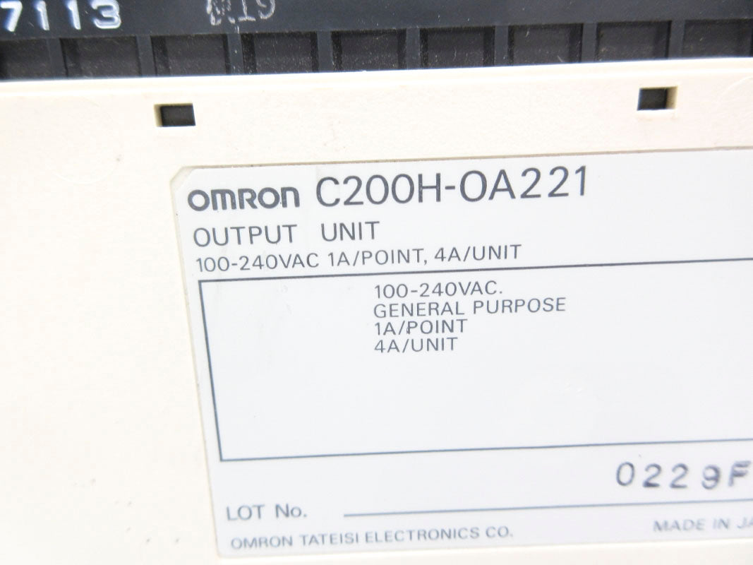 OMRON C200H-OA221 240VAC 4A NSNP