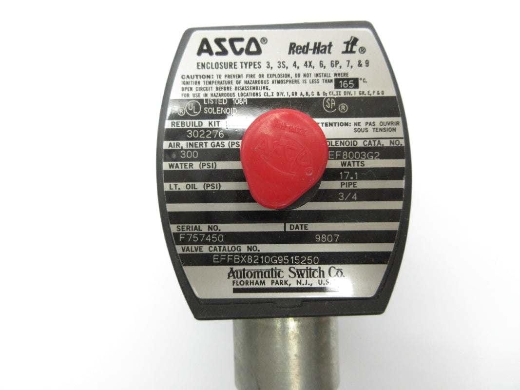ASCO EFFBX8210G9515250 110/120V 300PSI NSNP