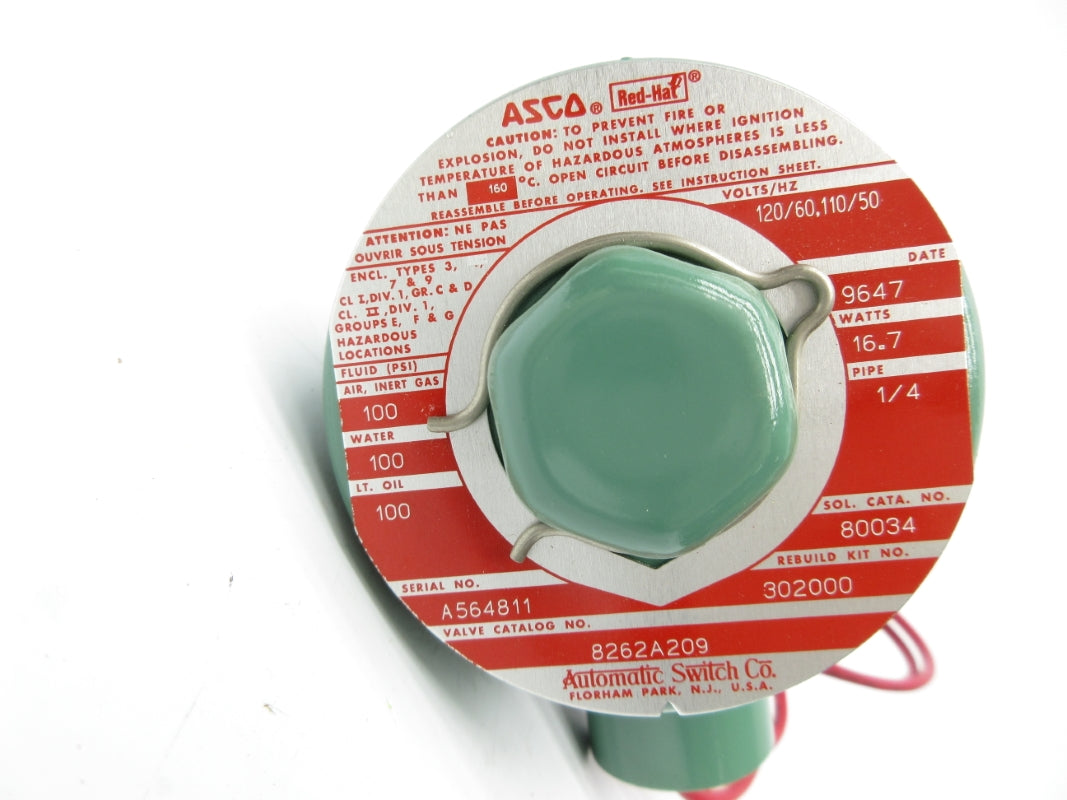 ASCO 8262A209 100PSI NSNP