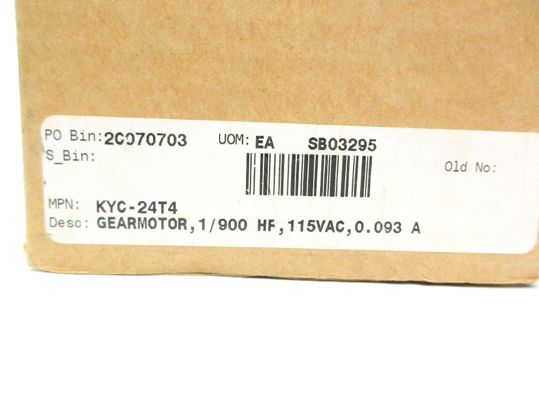 BODINE ELECTRIC KYC-24T4 115VAC 0.093A NSMP