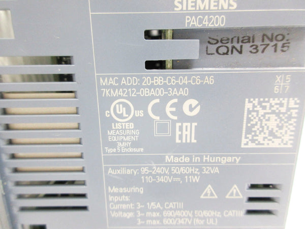 SIEMENS 7KM4212-0BA00-3AA0 690/400V 1/5A UNMP