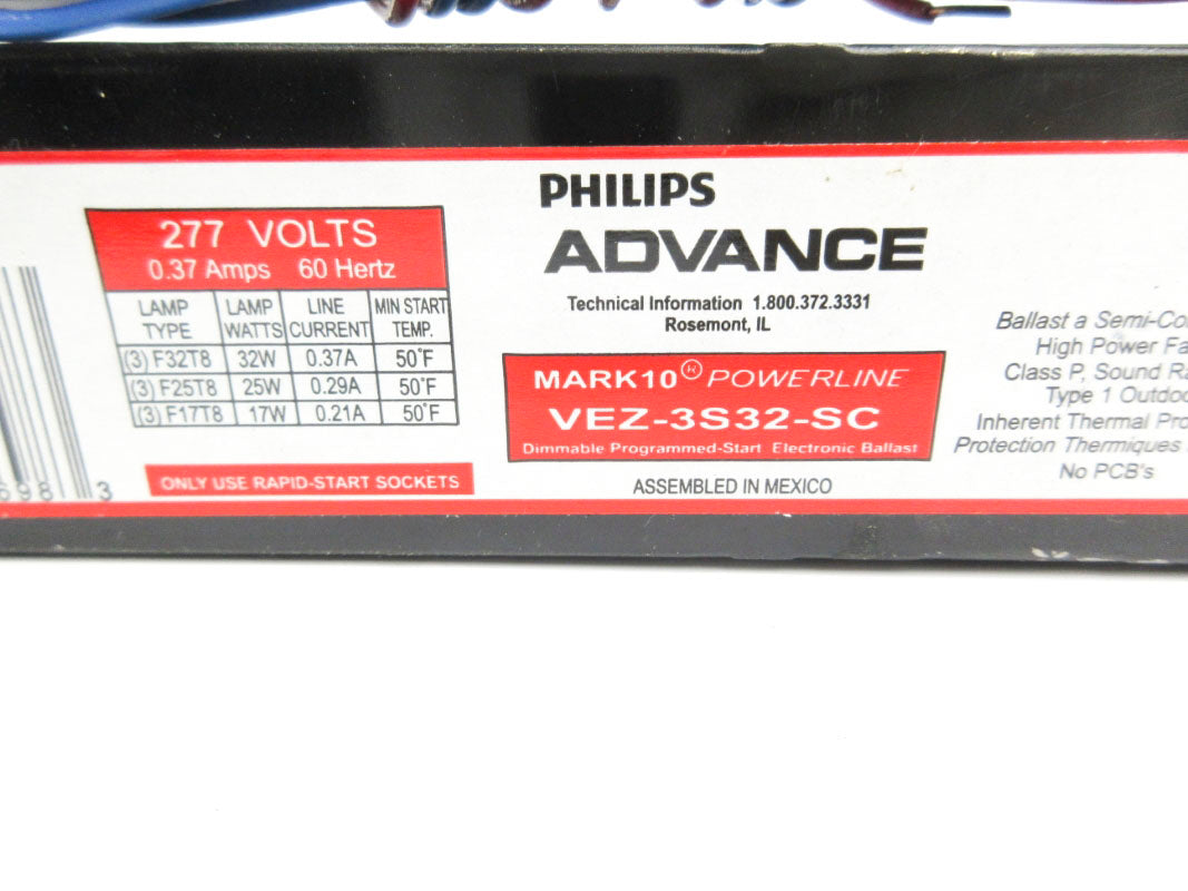 ADVANCE VEZ-3S32-SC 277V 0.37A UNMP