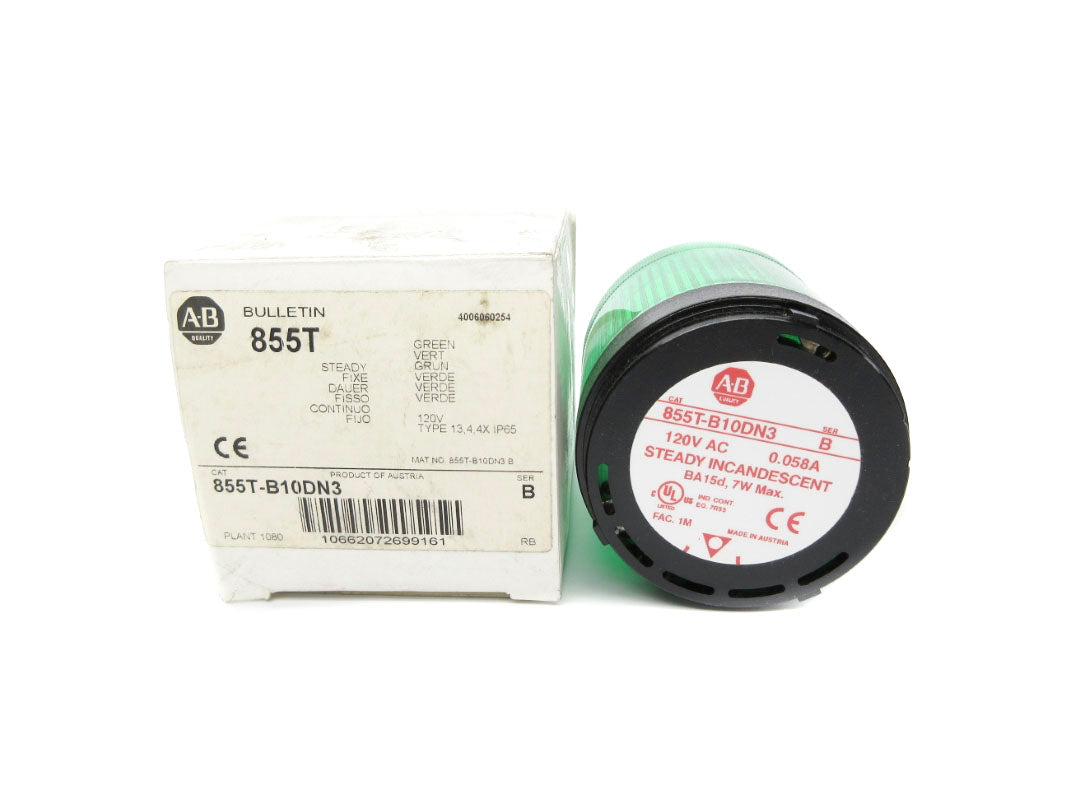 ALLEN BRADLEY 855T-B10DN3 SER. B 120VAC 0.058A (WH) NSMP
