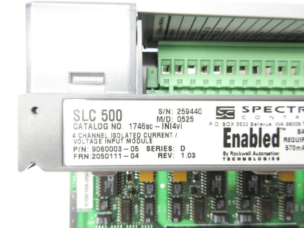 SPECTRUM CONTROLS 1746SC-INI4VI SER. D F/W 2050111-04 NSNP