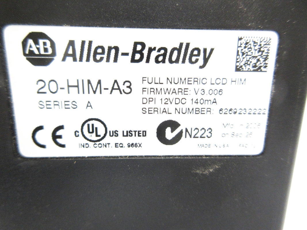 ALLEN BRADLEY 20-HIM-A3 SER. A 12VDC F/W V3.006 NSNP