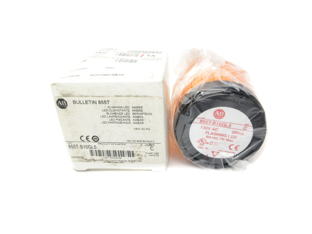 ALLEN BRADLEY 855T-B10GL5 SER. C 120VAC (WH) NSMP