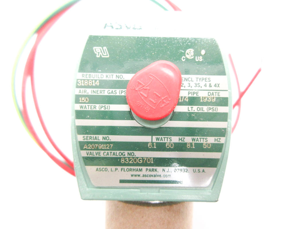 ASCO 8320G701 110/120V 150PSI NSNP