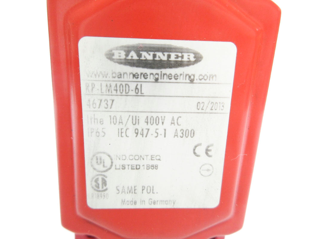 BANNER ENGINEERING RP-LM40D-6L 46737 400VAC 10A NSNP