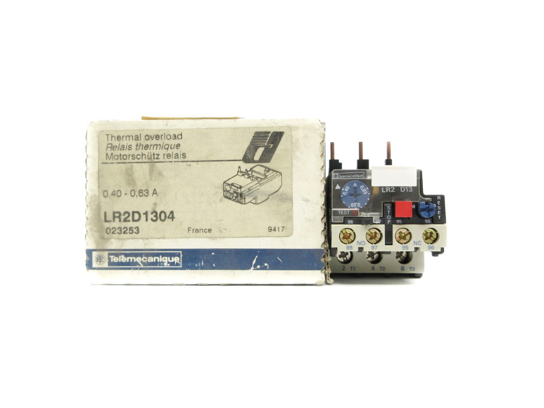 TELEMECANIQUE LR2D1304 600VAC 0.40-0.63A NSMP