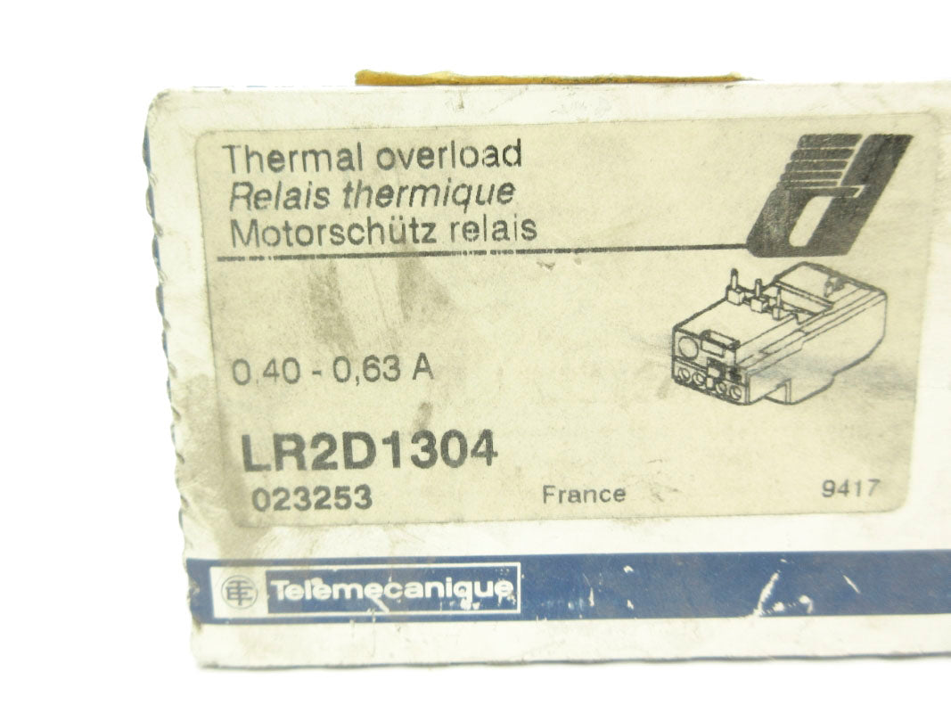 TELEMECANIQUE LR2D1304 600VAC 0.40-0.63A NSMP