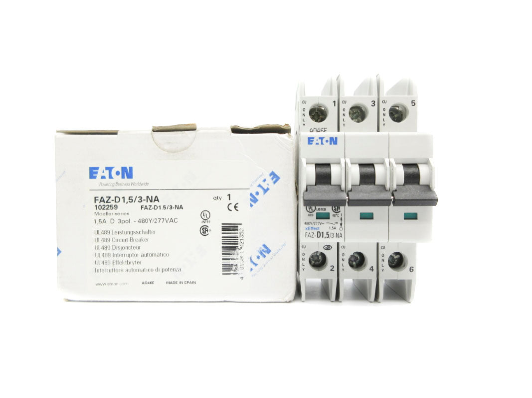 EATON FAZ-D1,5/3-NA 277VAC 1.5A NSMP