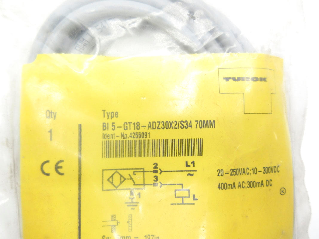 TURCK BI5-GT18-ADZ30X2/S3470MM 4255091 20-250VAC NSMP
