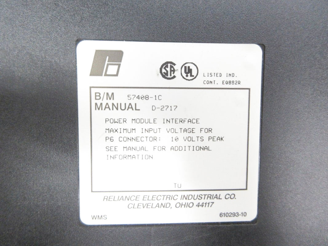RELIANCE ELECTRIC 57408-1C 10V NSNP