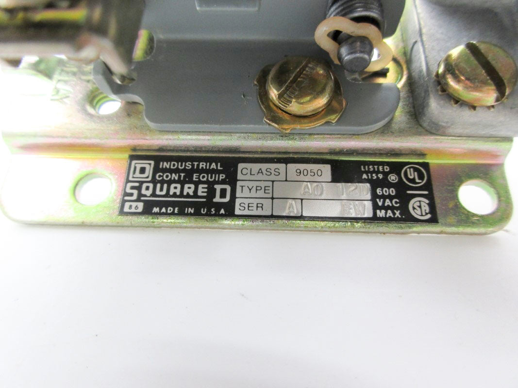 SQUARE D 9050AO12D SER. A 110/120V NSNP
