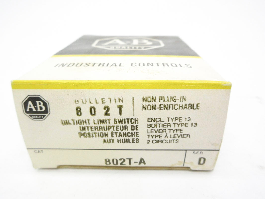 ALLEN BRADLEY 802T-A SER. D 120-600VAC 60A (BK/YL) NSMP