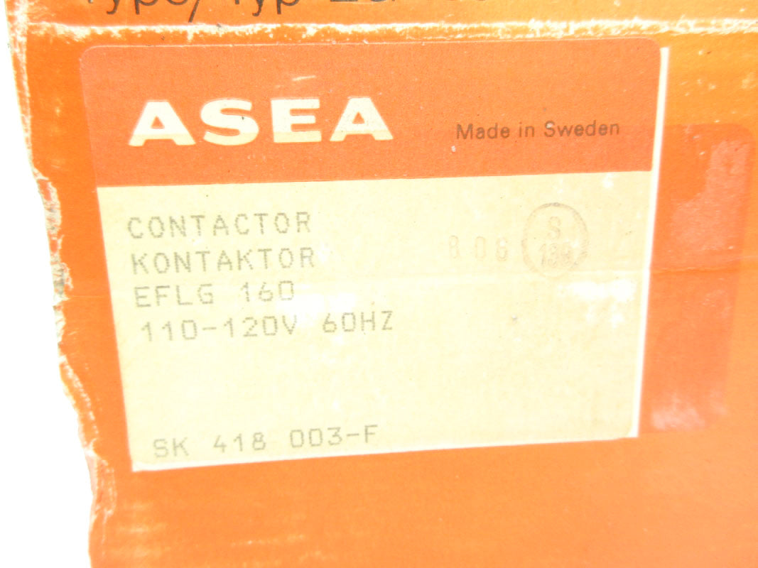 ASEA EFLG160 SK418003-F 110-120V 180A NSMP