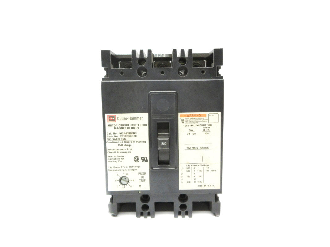 CUTLER HAMMER MCP431800R 600VAC 150A NSNP