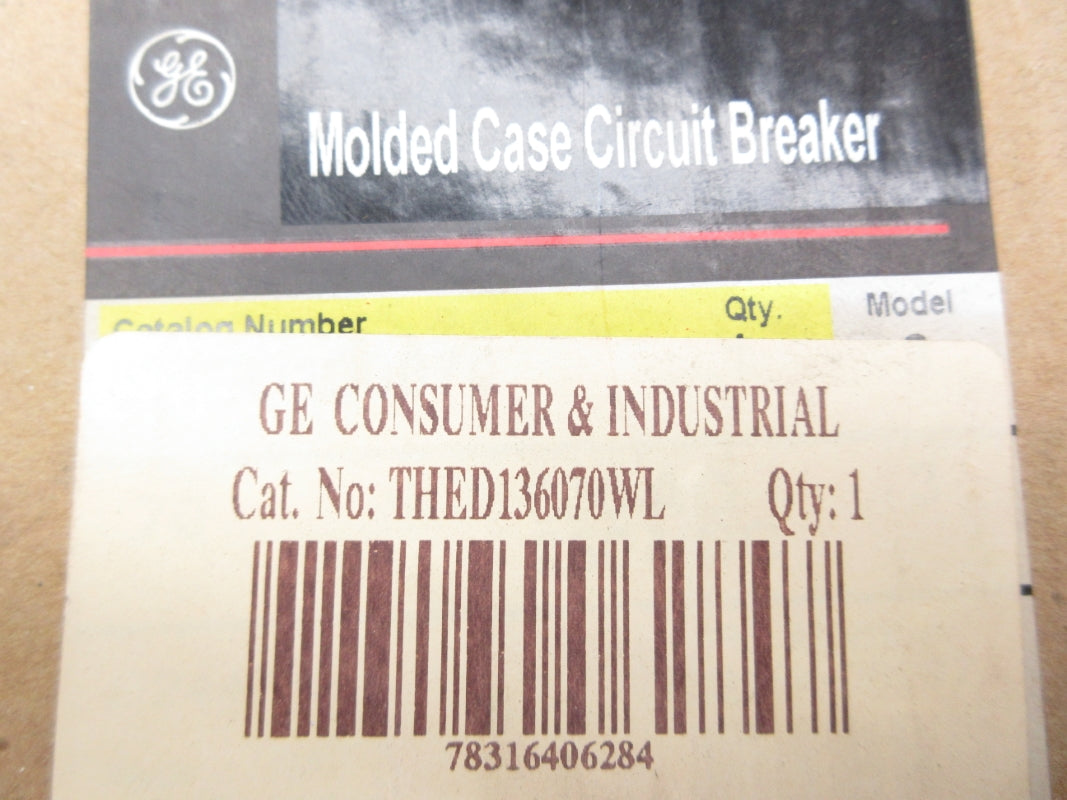 GENERAL ELECTRIC THED136070WL 600VAC 70A NSMP