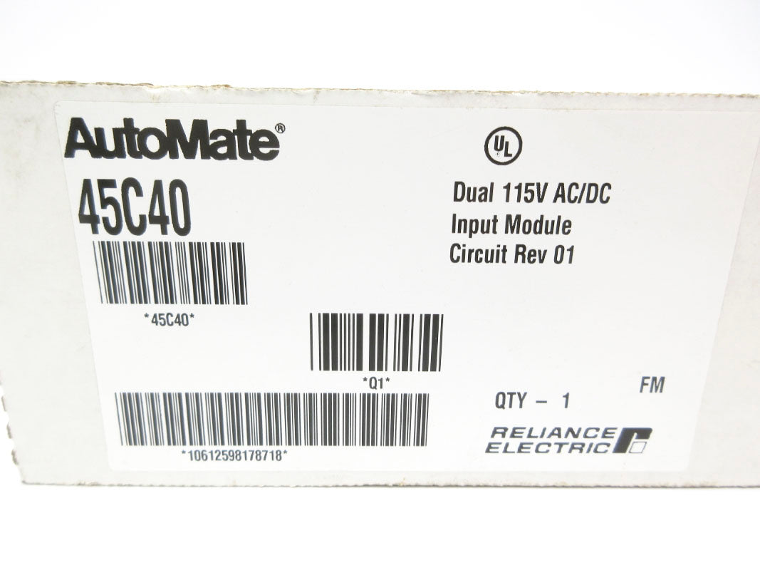 RELIANCE ELECTRIC 45C40 115VAC/DC REV. 01 NSMP