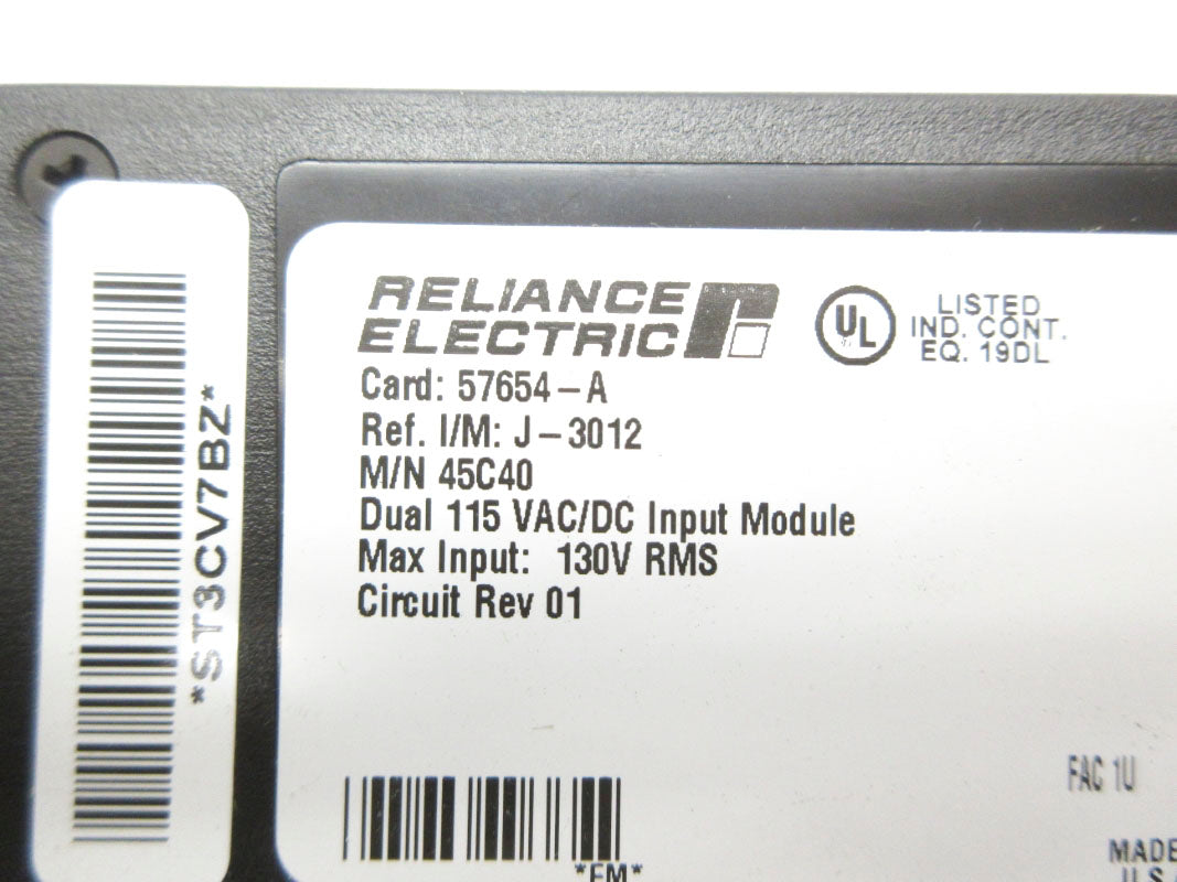 RELIANCE ELECTRIC 45C40 115VAC/DC NSNP