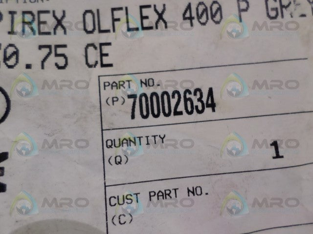 LAPP KABEL 70002634 SPIREX OLFLEX 400P GREY 4x0.75 CE *NEW IN FACTORY BAG*