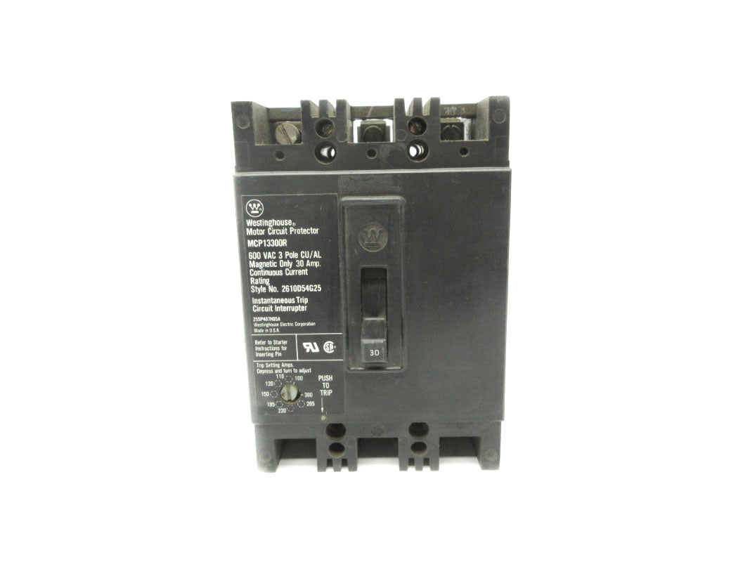 WESTINGHOUSE MCP13300R 2610D54G25 600VAC 30A UNMP