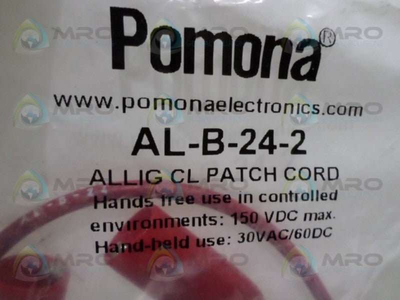 POMONA AL-B-24-2 ALLIGATOR CLIP PATCH CORD *NEW IN FACTORY BAG*