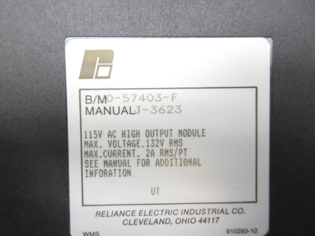 RELIANCE ELECTRIC 0-57403-F 132V 2A UNMP