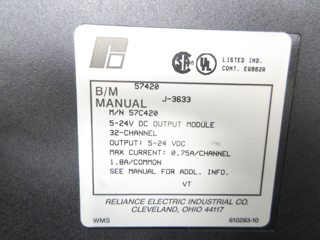 RELIANCE ELECTRIC 57C420 57420 5-24VDC 0.75A NSNP
