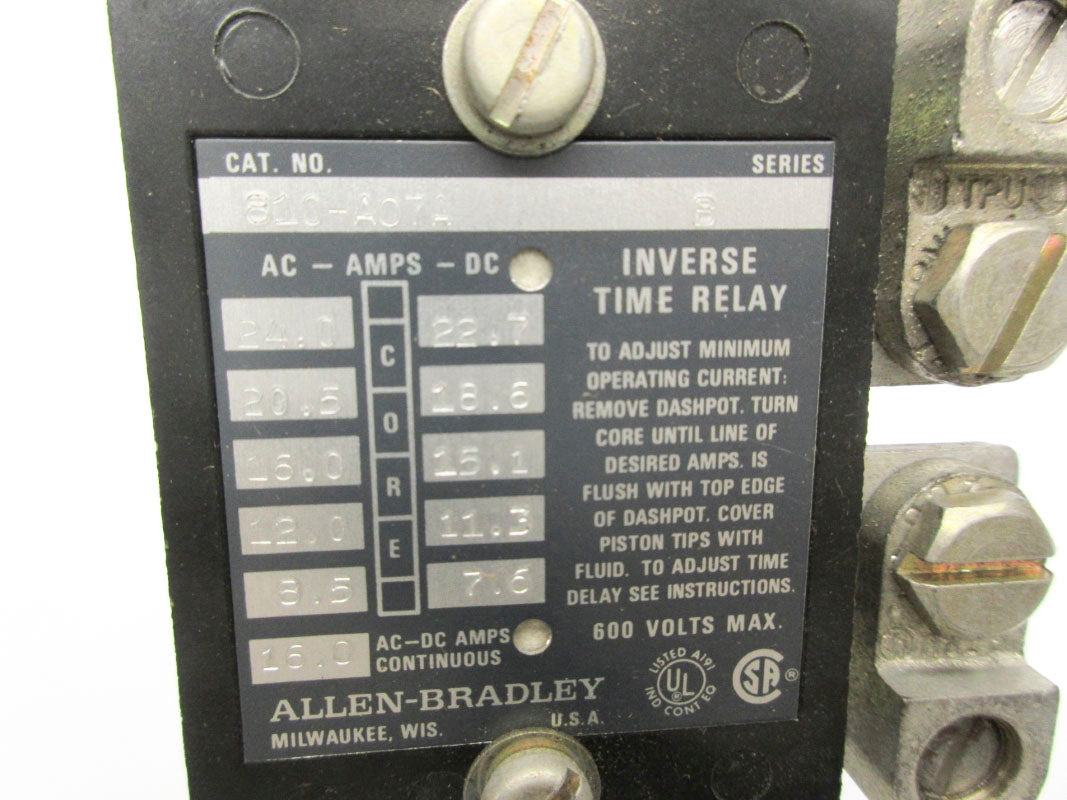 ALLEN BRADLEY 810-A07A SER. B 600VAC 16.0A NSNP
