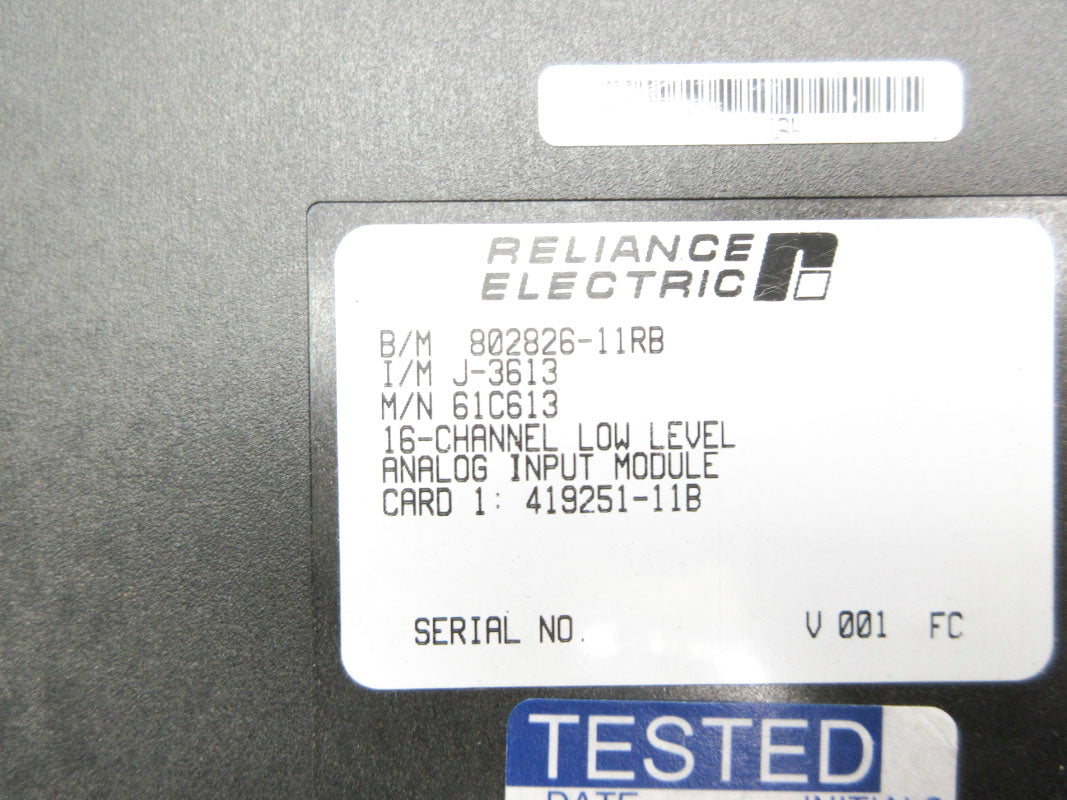 RELIANCE ELECTRIC 61C613 802826-11RB UNMP