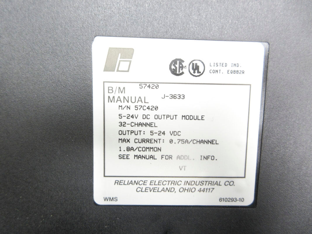 RELIANCE ELECTRIC 57420 57C420 5-24VDC 0.75A UNMP