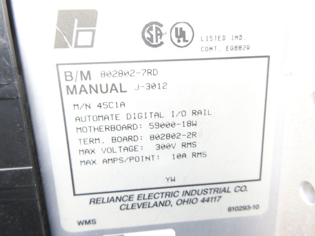 RELIANCE ELECTRIC 802802-7RD 45C1A 300V 10A UNMP