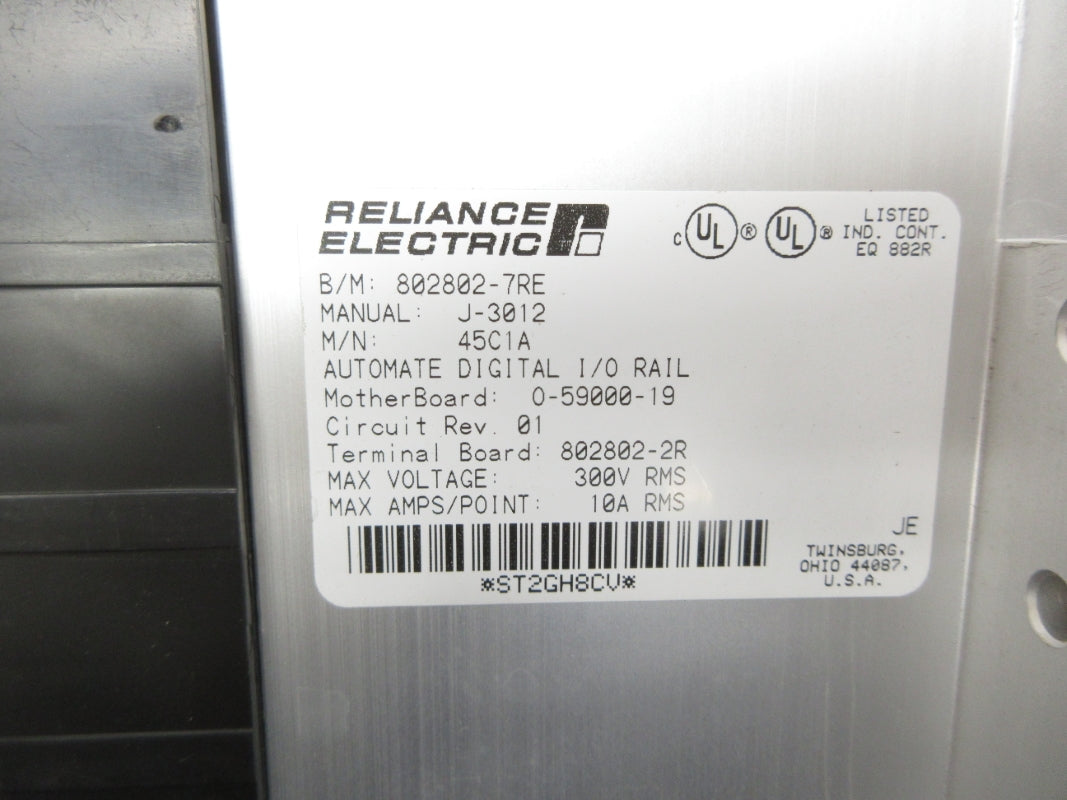 RELIANCE ELECTRIC 802802-7RE 45C1A 300V 10A REV. 01 NSMP