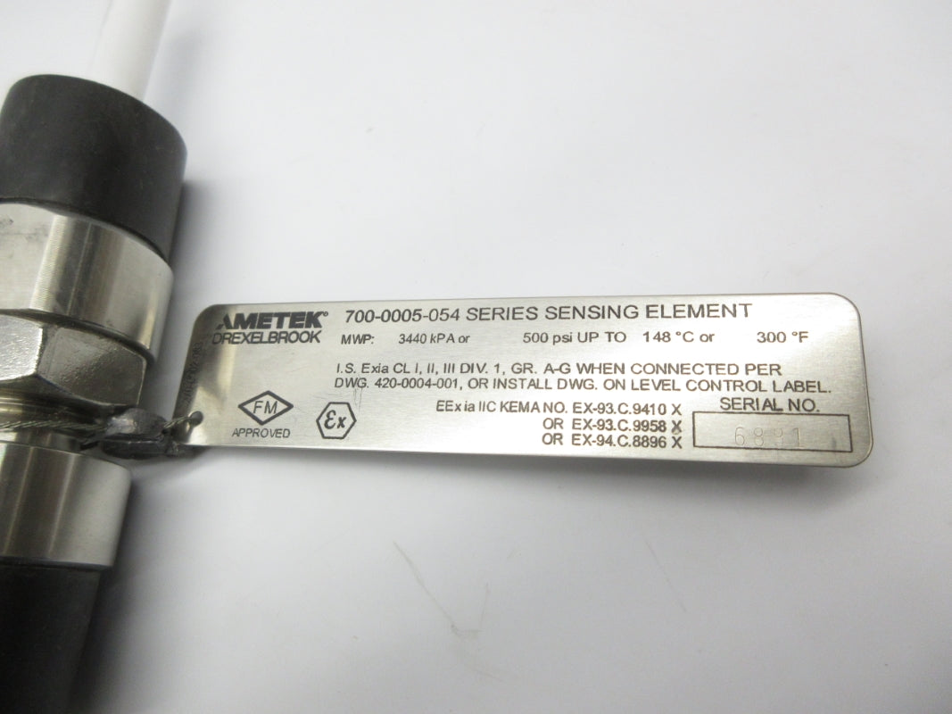 AMETEK 700-0005-054 500PSI 300'F NSNP