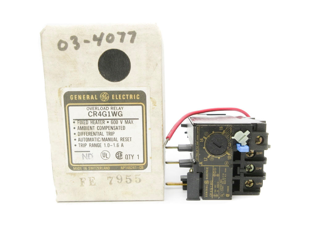 GENERAL ELECTRIC CR4G1WG 600V 1.0-1.6A NSMP